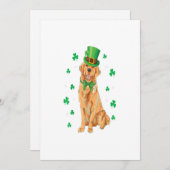 Golden Retriever St. Patricks Day Funny Dog Lover Aankondiging (Voorkant / Achterkant)