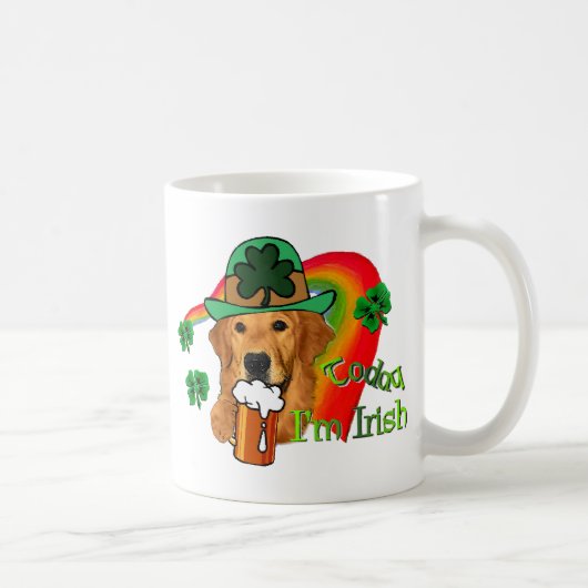 Golden Retriever St Patricks Day Koffiemok (Rechts)