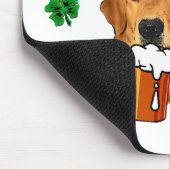 Golden Retriever St Patricks Day Muismat (Hoek)