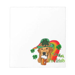 Golden Retriever St Patricks Day Notitieblok
