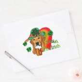 Golden Retriever St Patricks Day Ovale Sticker (Envelop)