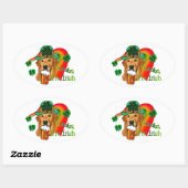 Golden Retriever St Patricks Day Ovale Sticker (Vel)
