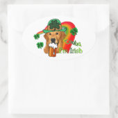 Golden Retriever St Patricks Day Ovale Sticker (Tas)