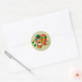 Golden Retriever St. Patrick's Day Ronde Sticker (Envelop)