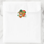 Golden Retriever St Patricks Day Ronde Sticker (Tas)