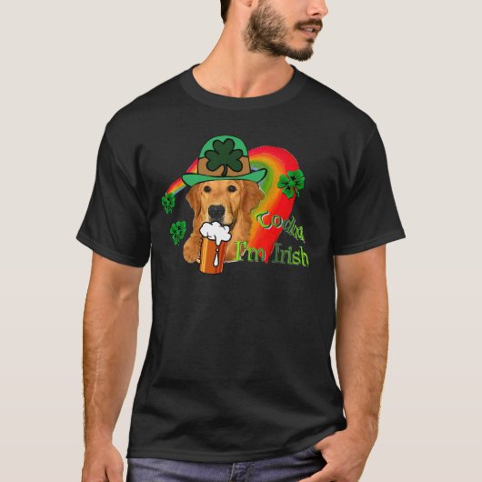 Golden Retriever St. Patrick's Day T-shirt (Voorkant)