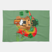 Golden Retriever St. Patrick's Day Theedoek (Horizontaal)