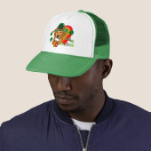 Golden Retriever St Patricks Day Trucker Pet (In situ)