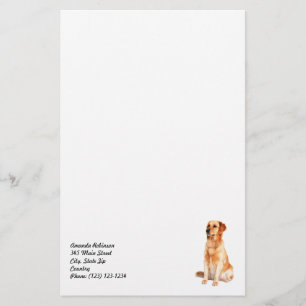 Golden Retriever Stationery Briefpapier