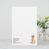 Golden Retriever Stationery Briefpapier (Staand voorkant)