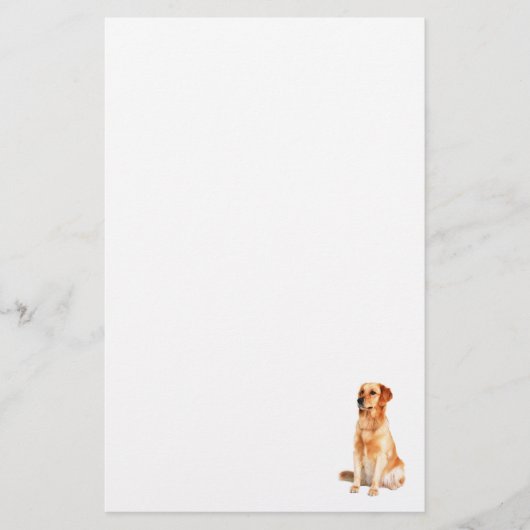 Golden Retriever Stationery Briefpapier (Voorkant)
