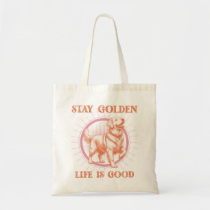  Golden Retriever Stay Golden Life is goed Tote Bag