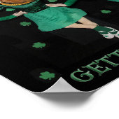 Golden Retriever Stepdancers die er mee bezig zijn Poster (Hoek)