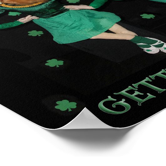 Golden Retriever Stepdancers die er mee bezig zijn Poster (Hoek)