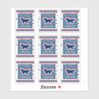 Golden Retriever sterft rood wit blauw op 4 juli Sticker