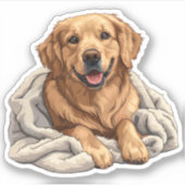 Golden Retriever Sticker (Voorkant)