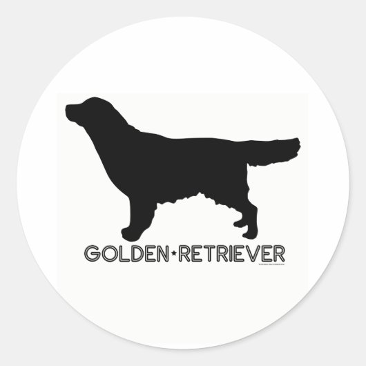 Golden Retriever Sticker (Voorkant)