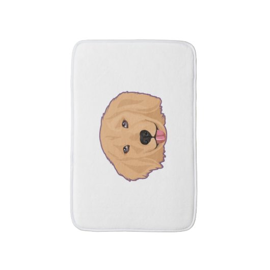Golden Retriever Sticker Badmat (Voorkant Verticaal)