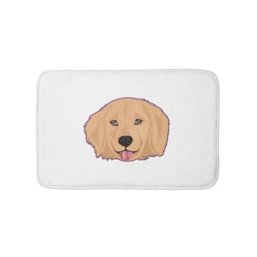 Golden Retriever Sticker Badmat (Voorkant)