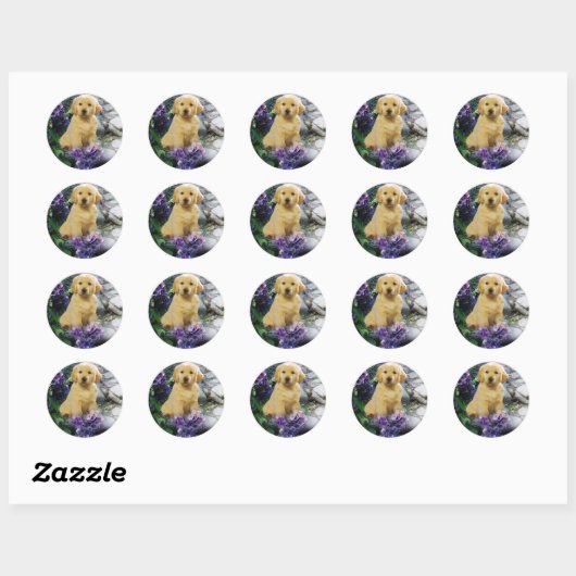 Golden Retriever Sticker Hydrangia (Vel)