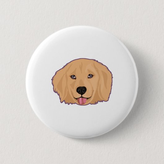 Golden Retriever Sticker Ronde Button 5,7 Cm (Voorkant)