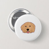 Golden Retriever Sticker Ronde Button 5,7 Cm (Voorkant /achterkant)
