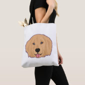 Golden Retriever Sticker Tote Bag (Dichtbij)