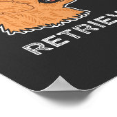 Golden Retriever - Stop niet met herstellen Poster (Hoek)