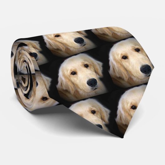 Golden Retriever Stropdas (Opgerold)