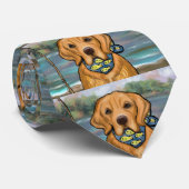 Golden Retriever Stropdas (Opgerold)