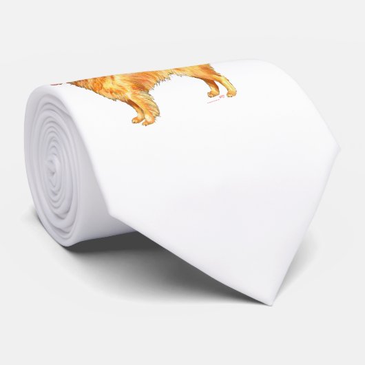 Golden Retriever Stropdas (Opgerold)