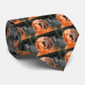 Golden Retriever Stropdas (Opgerold)