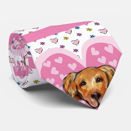 Golden Retriever Stropdas (Opgerold)