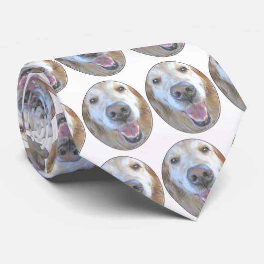 Golden Retriever Stropdas (Opgerold)