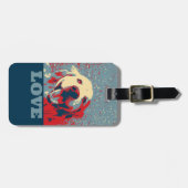 Golden Retriever Stylized Love Bagagelabel (Voorkant horizontaal)