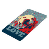 Golden Retriever Stylized Love Magneet (Linkerzijde)