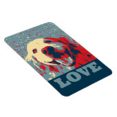 Golden Retriever Stylized Love Magneet (Rechterzijde)