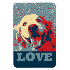 Golden Retriever Stylized Love Magneet