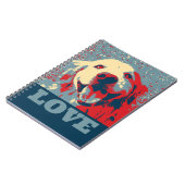 Golden Retriever Stylized Love Notitieboek (Linkerzijde)