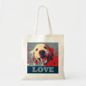 Golden Retriever Stylized Love Tote Bag (Voorkant)