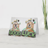 Golden Retriever Succes met St. Patrick's Day Kaart (Voorkant)