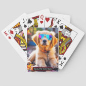 Golden Retriever Sunny Monogram kinder Oude Meid S Pokerkaarten (Achterkant)