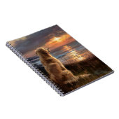 Golden Retriever Sunset Notitieboek (Rechterzijde)