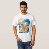 Golden Retriever Surfen Veroveraar T-shirt (Voorkant volledig)