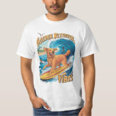 Golden Retriever Surfparadijs T-shirt (Voorkant)