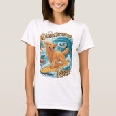 Golden Retriever Surfparadijs T-shirt (Voorkant)