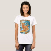 Golden Retriever Surfparadijs T-shirt (Voorkant volledig)