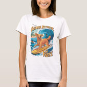 Golden Retriever Surfparadijs T-shirt (Voorkant)