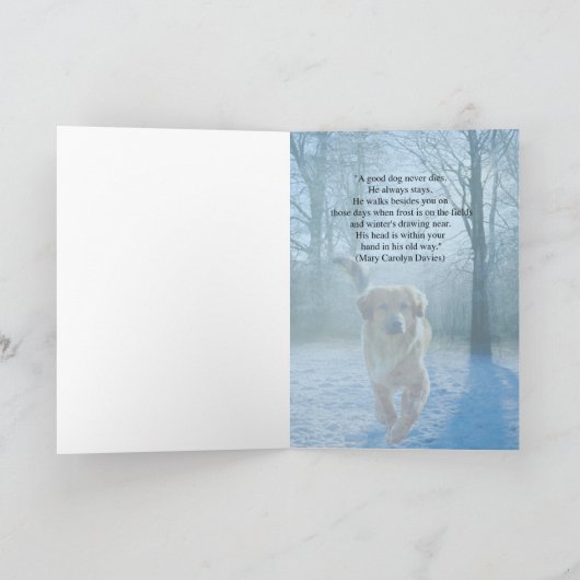 Golden Retriever-sympathiekaart Kaart (Binnen)