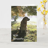 Golden Retriever Sympathy Card Kaart (Gele Bloem)